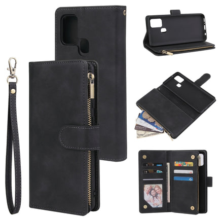 Multifunctional Horizontal Flip Leather Case, with Card Slot & Holder & Zipper Wallet & Photo Frame, For Samsung Galaxy A21s