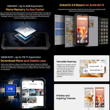 Blackview BV5300 Plus, IP68/IP69K/MIL-STD-810H, 6,1 pulgadas, Android 13, MediaTek Helio G72 Octa Core, Red: 4G, OTG, BV5300 Plus, 8 GB + 128 GB