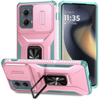 For Motorola Edge 5G 2024 / Pink + Grey Green