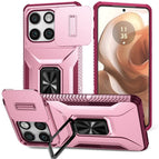 For Motorola Edge 5G 2025 / Pink + Rose Red