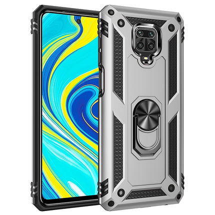 Shockproof TPU + PC Protective Case with 360 Degree Rotating Holder, For Xiaomi Redmi Note 9 Pro
