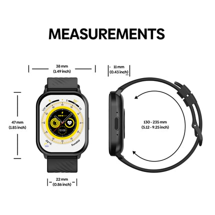 Zeblaze TS 3 2.03 inch IP68 Waterproof Smart Bluetooth Call Watch