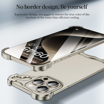Frameless Metal Corner Pad Phone Case with Lens Film, For iPhone 13 Pro Max, For iPhone 13 Pro, For iPhone 13