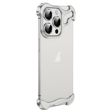 Frameless Metal Corner Pad Phone Case with Lens Film, For iPhone 13 Pro Max, For iPhone 13 Pro, For iPhone 13