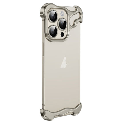 Frameless Metal Corner Pad Phone Case with Lens Film, For iPhone 13 Pro Max, For iPhone 13 Pro, For iPhone 13