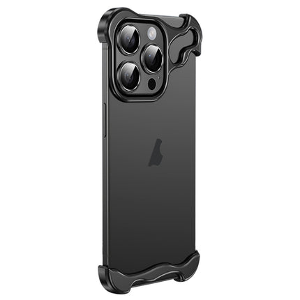 Frameless Metal Corner Pad Phone Case with Lens Film, For iPhone 13 Pro Max, For iPhone 13 Pro, For iPhone 13