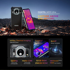 Oukitel WP21 Ultra, 6.8 inch MTK Helio G99 Octa-core, NFC, Network: 4G, Support Thermal Imaging Sub Camera, 12GB+256GB