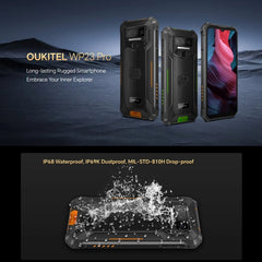 Oukitel WP23 Pro, IP68/IP69K, 6.52 inch Unisoc T606 Octa-core, NFC, Network: 4G, 8GB+128GB