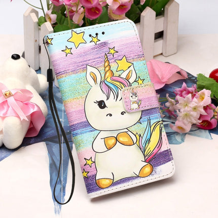 Bemalte, flache Lederhülle mit Trageband, Kartenfach, Geldbörse und Halterung, für iPhone 12 mini