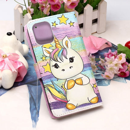 Bemalte, flache Lederhülle mit Trageband, Kartenfach, Geldbörse und Halterung, für iPhone 12 mini