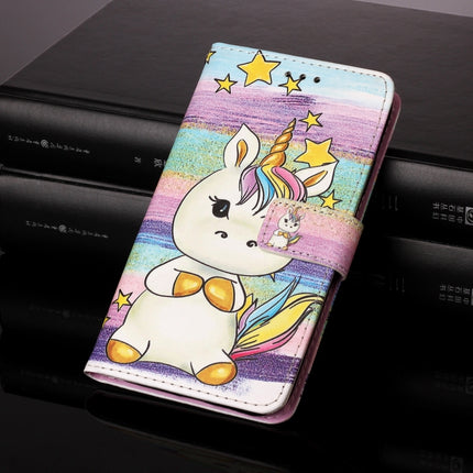 Bemalte, flache Lederhülle mit Trageband, Kartenfach, Geldbörse und Halterung, für iPhone 12 mini