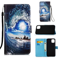 Painted Flat Texture Leather Case with Lanyard & Card Slot & Wallet & Holder, For iPhone 12 mini