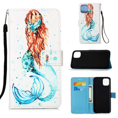 Painted Flat Texture Leather Case with Lanyard & Card Slot & Wallet & Holder, For iPhone 12 mini