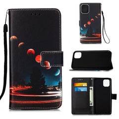 Painted Flat Texture Leather Case with Lanyard & Card Slot & Wallet & Holder, For iPhone 12 mini