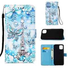 Painted Flat Texture Leather Case with Lanyard & Card Slot & Wallet & Holder, For iPhone 12 mini