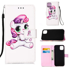 Painted Flat Texture Leather Case with Lanyard & Card Slot & Wallet & Holder, For iPhone 12 mini