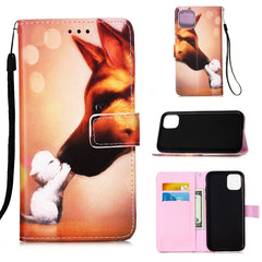 Painted Flat Texture Leather Case with Lanyard & Card Slot & Wallet & Holder, For iPhone 12 mini