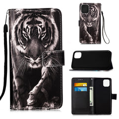 Painted Flat Texture Leather Case with Lanyard & Card Slot & Wallet & Holder, For iPhone 12 mini