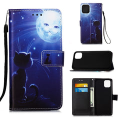 Painted Flat Texture Leather Case with Lanyard & Card Slot & Wallet & Holder, For iPhone 12 mini