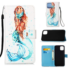 Painted Flat Texture Leather Case with Lanyard & Card Slot & Wallet & Holder, For iPhone 12 Pro Max