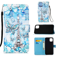 Painted Flat Texture Leather Case with Lanyard & Card Slot & Wallet & Holder, For iPhone 12 Pro Max