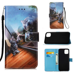 Painted Flat Texture Leather Case with Lanyard & Card Slot & Wallet & Holder, For iPhone 12 Pro Max