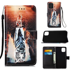 Painted Flat Texture Leather Case with Lanyard & Card Slot & Wallet & Holder, For iPhone 12 Pro Max