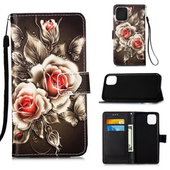 Painted Flat Texture Leather Case with Lanyard & Card Slot & Wallet & Holder, For iPhone 12 Pro Max