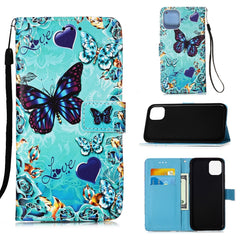 Painted Flat Texture Leather Case with Lanyard & Card Slot & Wallet & Holder, For iPhone 12 Pro Max