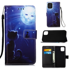 Painted Flat Texture Leather Case with Lanyard & Card Slot & Wallet & Holder, For iPhone 12 Pro Max