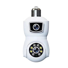 DP41 Bulb-type Dual-lens Motion Tracking Smart Camera Supports Voice Intercom, DP41 (White), DP41 (Black)