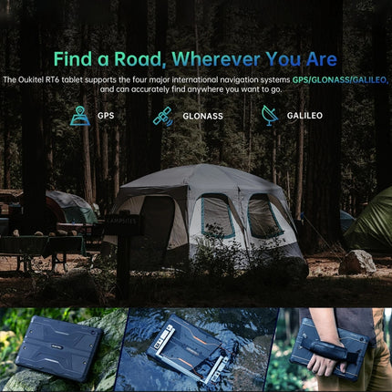 OUKITEL RT6 4G-Netzwerk IP68/IP69K Robustes Tablet, 10,1 Zoll Android 13 MediaTek MT8788 Octa Core unterstützt Dual-SIM, EU-Stecker, RT6 8 GB + 256 GB