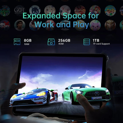 OUKITEL RT6 4G-Netzwerk IP68/IP69K Robustes Tablet, 10,1 Zoll Android 13 MediaTek MT8788 Octa Core unterstützt Dual-SIM, EU-Stecker, RT6 8 GB + 256 GB