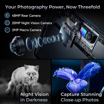 OUKITEL RT7 TITAN 4G-Netzwerk IP68/IP69K Robustes Tablet, 10,1 Zoll Android 13 MediaTek MT8788 Octa Core unterstützt Dual-SIM, EU-Stecker, RT7 4G 8 GB + 256 GB