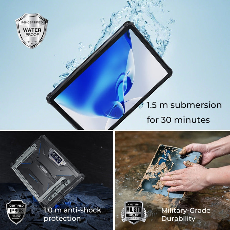 Tableta resistente OUKITEL RT7 TITAN 5G con tecnología IP68/IP69K, 10,1 pulgadas, Android 13, MediaTek Dimensity 720, ocho núcleos, compatible con SIM dual, enchufe de la UE, RT7 5G, 12 GB + 256 GB