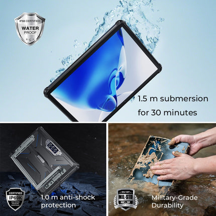 OUKITEL RT7 TITAN 5G Netzwerk IP68/IP69K Robustes Tablet, 10,1 Zoll Android 13 MediaTek Dimensity 720 Octa Core Unterstützt Dual-SIM, EU-Stecker, RT7 5G 12GB+256GB