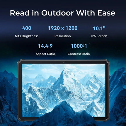 OUKITEL RT7 TITAN 5G Netzwerk IP68/IP69K Robustes Tablet, 10,1 Zoll Android 13 MediaTek Dimensity 720 Octa Core Unterstützt Dual-SIM, EU-Stecker, RT7 5G 12GB+256GB