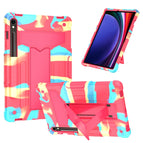 For Samsung Galaxy Tab S9 FE / S9 / Camouflage Rose Red