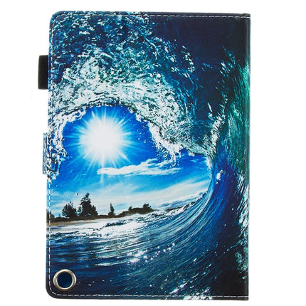 Flat Texture Flat Leather Case with Card Slot & Wallet & Holder & Sleep / Wake-up Function, For Amazon Kindle Fire HD 8 (2020)