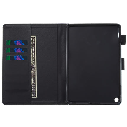Flat Texture Flat Leather Case with Card Slot & Wallet & Holder & Sleep / Wake-up Function, For Amazon Kindle Fire HD 8 (2020)