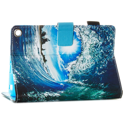 Flat Texture Flat Leather Case with Card Slot & Wallet & Holder & Sleep / Wake-up Function, For Amazon Kindle Fire HD 8 (2020)