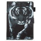 For Amazon Kindle Fire HD 8 (2020) / Black White Tiger