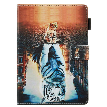 Flat Texture Flat Leather Case with Card Slot & Wallet & Holder & Sleep / Wake-up Function, For Amazon Kindle Fire HD 8 (2020)