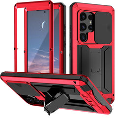 R-JUST Sliding Camera Life Waterproof Holder Phone Case, For Samsung Galaxy S25 5G, For Samsung Galaxy S25+ 5G, For Samsung Galaxy S25 Ultra 5G, For Samsung Galaxy S24 Ultra 5G, For Samsung Galaxy S24+ 5G, For Samsung Galaxy S24 5G