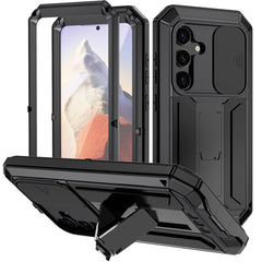 R-JUST Sliding Camera Life Waterproof Holder Phone Case, For Samsung Galaxy S25 5G, For Samsung Galaxy S25+ 5G, For Samsung Galaxy S25 Ultra 5G, For Samsung Galaxy S24 Ultra 5G, For Samsung Galaxy S24+ 5G, For Samsung Galaxy S24 5G