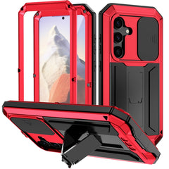 R-JUST Sliding Camera Life Waterproof Holder Phone Case, For Samsung Galaxy S25 5G, For Samsung Galaxy S25+ 5G, For Samsung Galaxy S25 Ultra 5G, For Samsung Galaxy S24 Ultra 5G, For Samsung Galaxy S24+ 5G, For Samsung Galaxy S24 5G