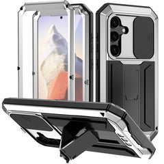 R-JUST Sliding Camera Life Waterproof Holder Phone Case, For Samsung Galaxy S25 5G, For Samsung Galaxy S25+ 5G, For Samsung Galaxy S25 Ultra 5G, For Samsung Galaxy S24 Ultra 5G, For Samsung Galaxy S24+ 5G, For Samsung Galaxy S24 5G