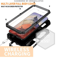 R-JUST Sliding Camera Life Waterproof Holder Phone Case, For Samsung Galaxy S25 5G, For Samsung Galaxy S25+ 5G, For Samsung Galaxy S25 Ultra 5G, For Samsung Galaxy S24 Ultra 5G, For Samsung Galaxy S24+ 5G, For Samsung Galaxy S24 5G