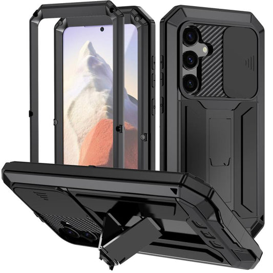 R-JUST Sliding Camera Life Waterproof Holder Phone Case, For Samsung Galaxy S25 5G, For Samsung Galaxy S25+ 5G, For Samsung Galaxy S25 Ultra 5G, For Samsung Galaxy S24 Ultra 5G, For Samsung Galaxy S24+ 5G, For Samsung Galaxy S24 5G