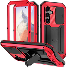 R-JUST Sliding Camera Life Waterproof Holder Phone Case, For Samsung Galaxy S25 5G, For Samsung Galaxy S25+ 5G, For Samsung Galaxy S25 Ultra 5G, For Samsung Galaxy S24 Ultra 5G, For Samsung Galaxy S24+ 5G, For Samsung Galaxy S24 5G